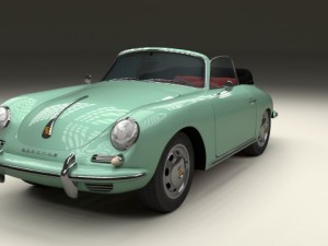 porsche 356 convertible 3D 模型