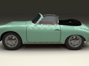 porsche 356 convertible 3D 模型