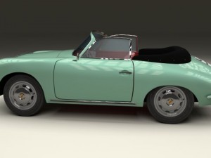 porsche 356 convertible 3D 模型
