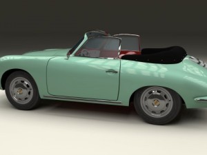 porsche 356 convertible 3D 模型
