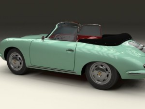 porsche 356 convertible 3D 模型