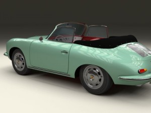 porsche 356 convertible 3D 模型