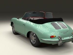 porsche 356 convertible 3D 模型