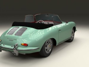 porsche 356 convertible 3D 模型