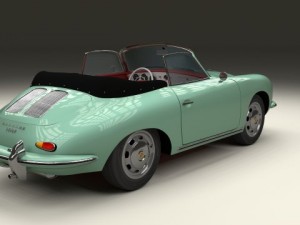 porsche 356 convertible 3D 模型