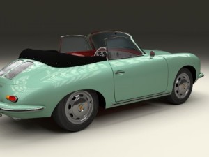 porsche 356 convertible 3D 模型