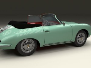 porsche 356 convertible 3D 模型