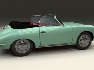 porsche 356 convertible 3D 模型