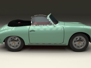 porsche 356 convertible 3D 模型