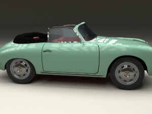 porsche 356 convertible 3D 模型