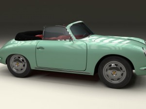 porsche 356 convertible 3D 模型