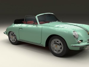 porsche 356 convertible 3D 模型