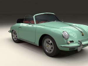 porsche 356 convertible 3D 模型