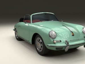 porsche 356 convertible 3D 模型