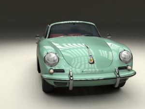 porsche 356 convertible 3D 模型