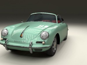 porsche 356 convertible 3D 模型