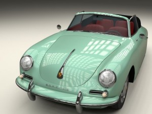 porsche 356 convertible 3D 模型