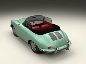 porsche 356 convertible 3D 模型