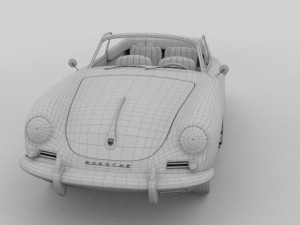 porsche 356 convertible 3D 模型