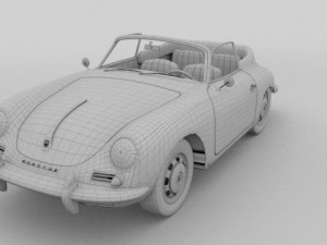 porsche 356 convertible 3D 模型