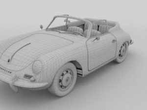 porsche 356 convertible 3D 模型