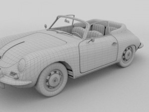 porsche 356 convertible 3D 模型