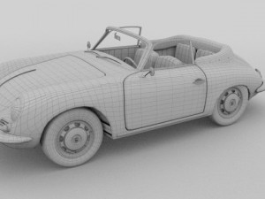 porsche 356 convertible 3D 模型