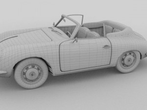 porsche 356 convertible 3D 模型