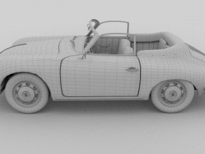 porsche 356 convertible 3D 模型