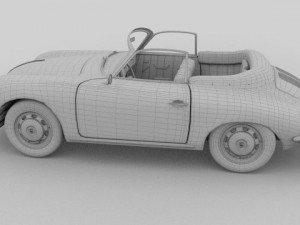 porsche 356 convertible 3D 模型