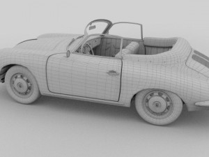 porsche 356 convertible 3D 模型