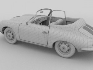 porsche 356 convertible 3D 模型