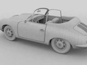porsche 356 convertible 3D Model