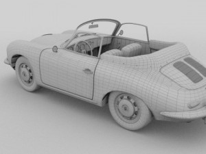 porsche 356 convertible 3D 模型