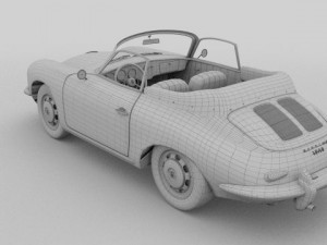 porsche 356 convertible 3D 模型