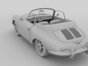 porsche 356 convertible 3D 模型