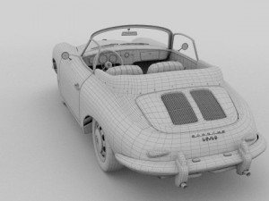 porsche 356 convertible 3D 模型