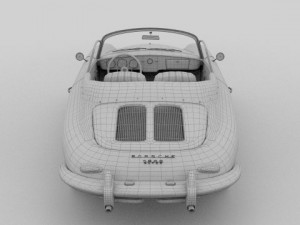porsche 356 convertible 3D 模型