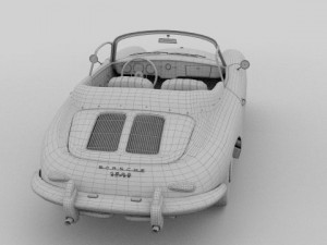 porsche 356 convertible 3D 模型