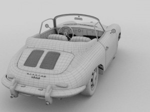 porsche 356 convertible 3D 模型