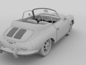 porsche 356 convertible 3D 模型