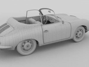porsche 356 convertible 3D 模型
