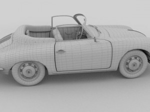 porsche 356 convertible 3D 模型