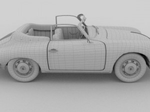 porsche 356 convertible 3D 模型