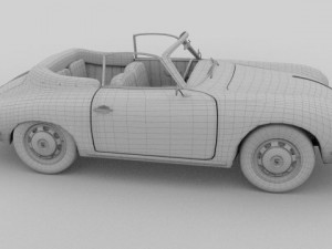 porsche 356 convertible 3D 模型