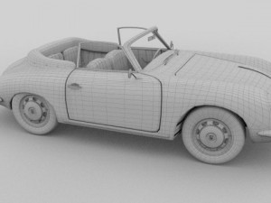 porsche 356 convertible 3D 模型