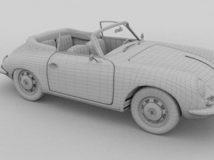 porsche 356 convertible 3D 模型