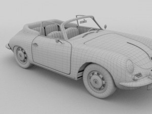 porsche 356 convertible 3D 模型