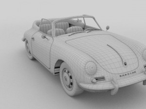 porsche 356 convertible 3D 模型