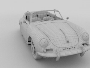 porsche 356 convertible 3D 模型